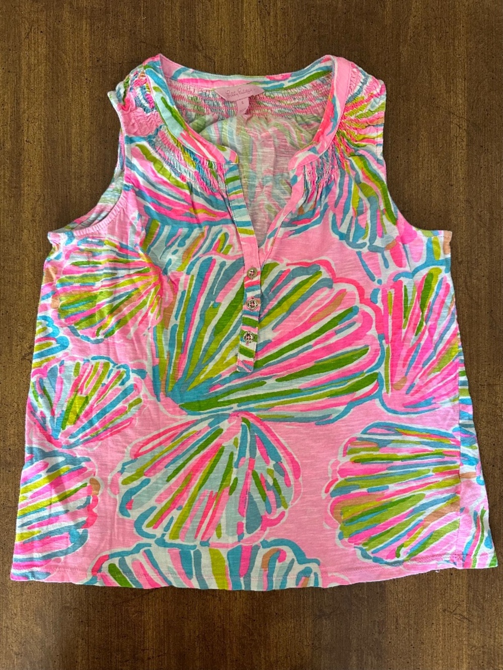 Lilly Pulitzer Sleeveless Women's Essie Tank - Clam Shell Pink - Size Small
